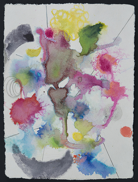 Grey Structure, 16"x 12", ink, gouache, graphite on handmade paper, 2014