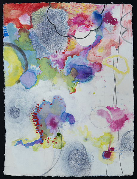 Astral Plane, 16"x 12", ink, gouache, graphite on handmade paper, 2014