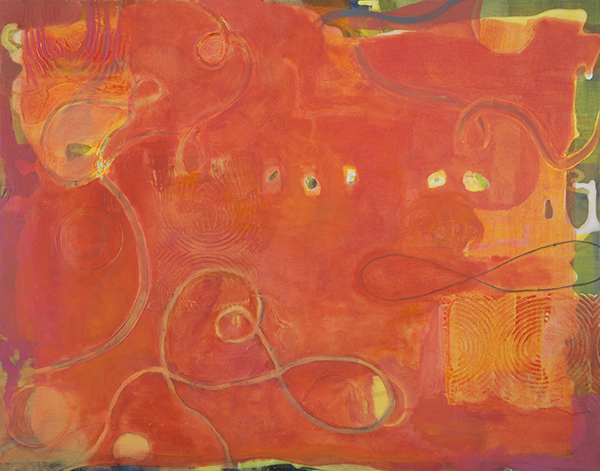 Flare, 22"x 28", oil, ink and pigment dispersion in polymer, graphite on board, 2014