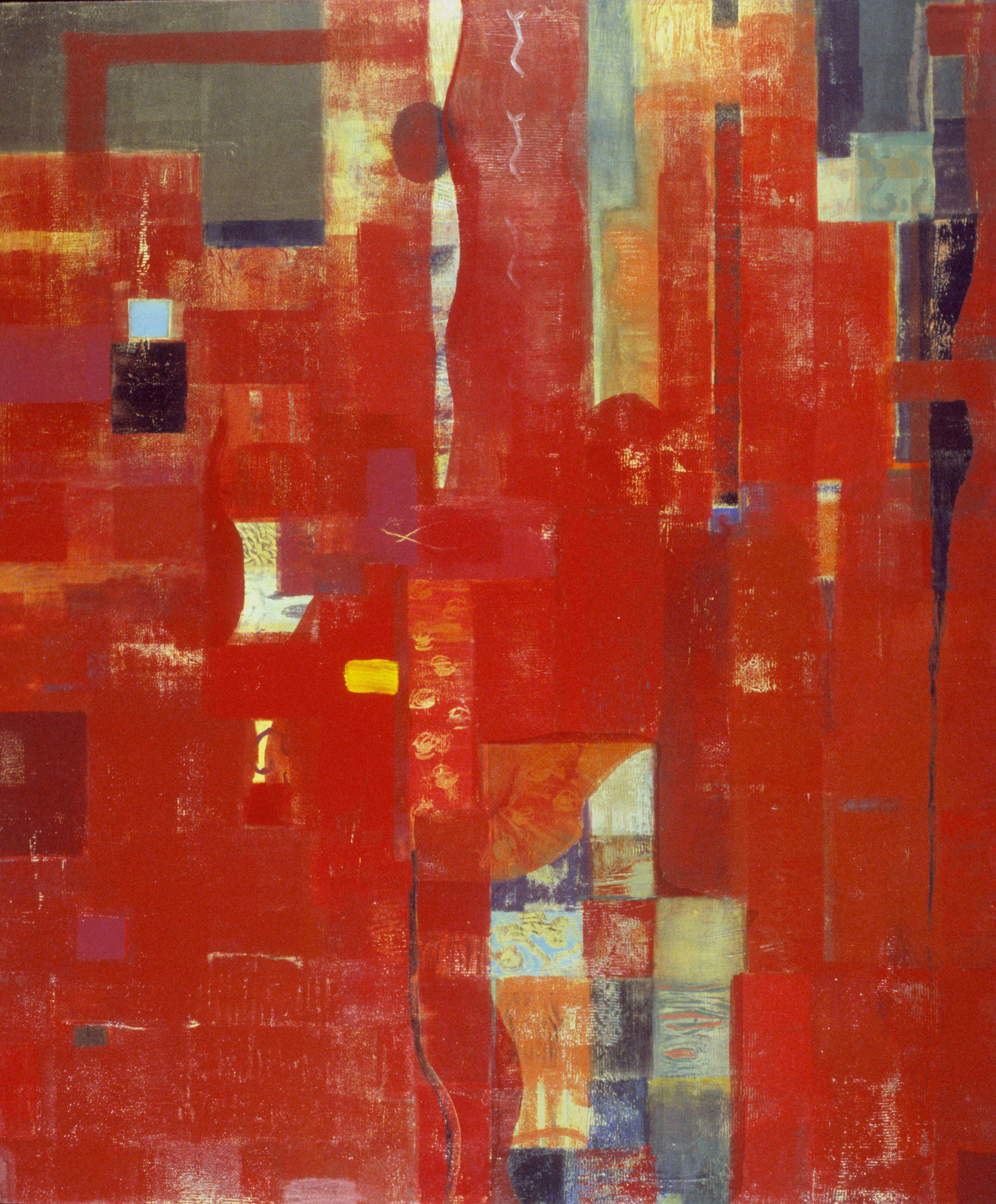 Infinite Red, 48" x 40", oil on wood, 1999, SOLD
