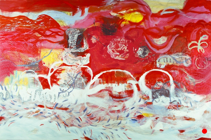 Red River, 36"x 54", oil, graphite on canvas, 2008 SOLD