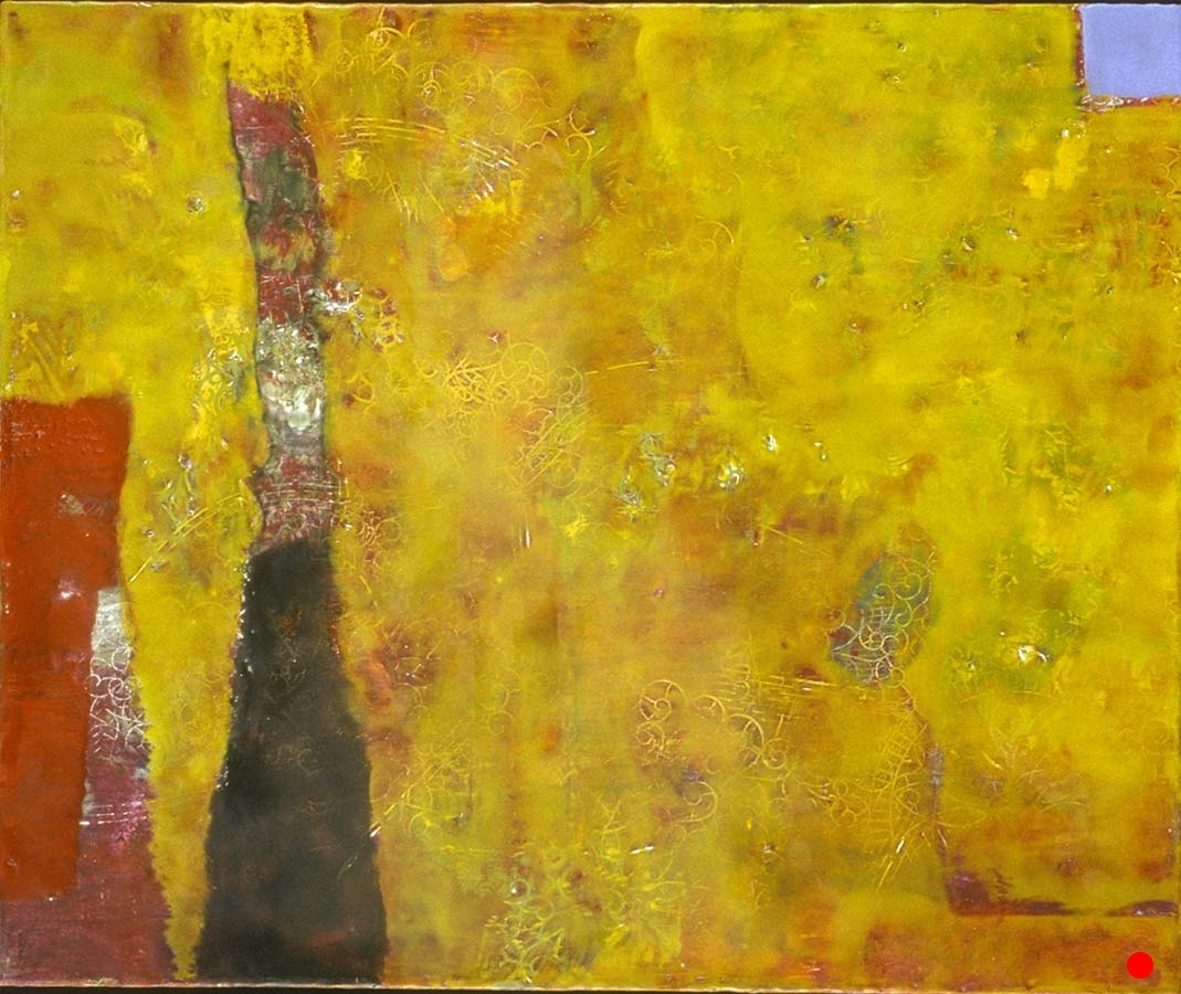 Yellow Fantasy, 15" x 18", encaustic, oil on wood, 2000 SOLD