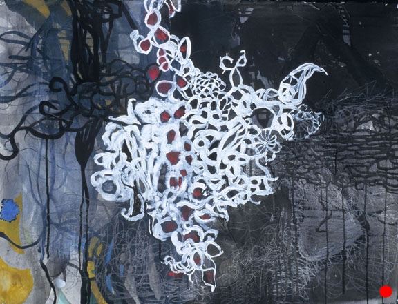 White Mass, 22"x 30", ink, gouache, graphite on paper, 2007 SOLD