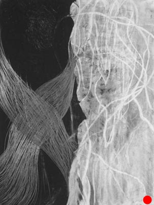 Silver X, 26" x 20", charcoal, graphite on paper, 2006 SOLD