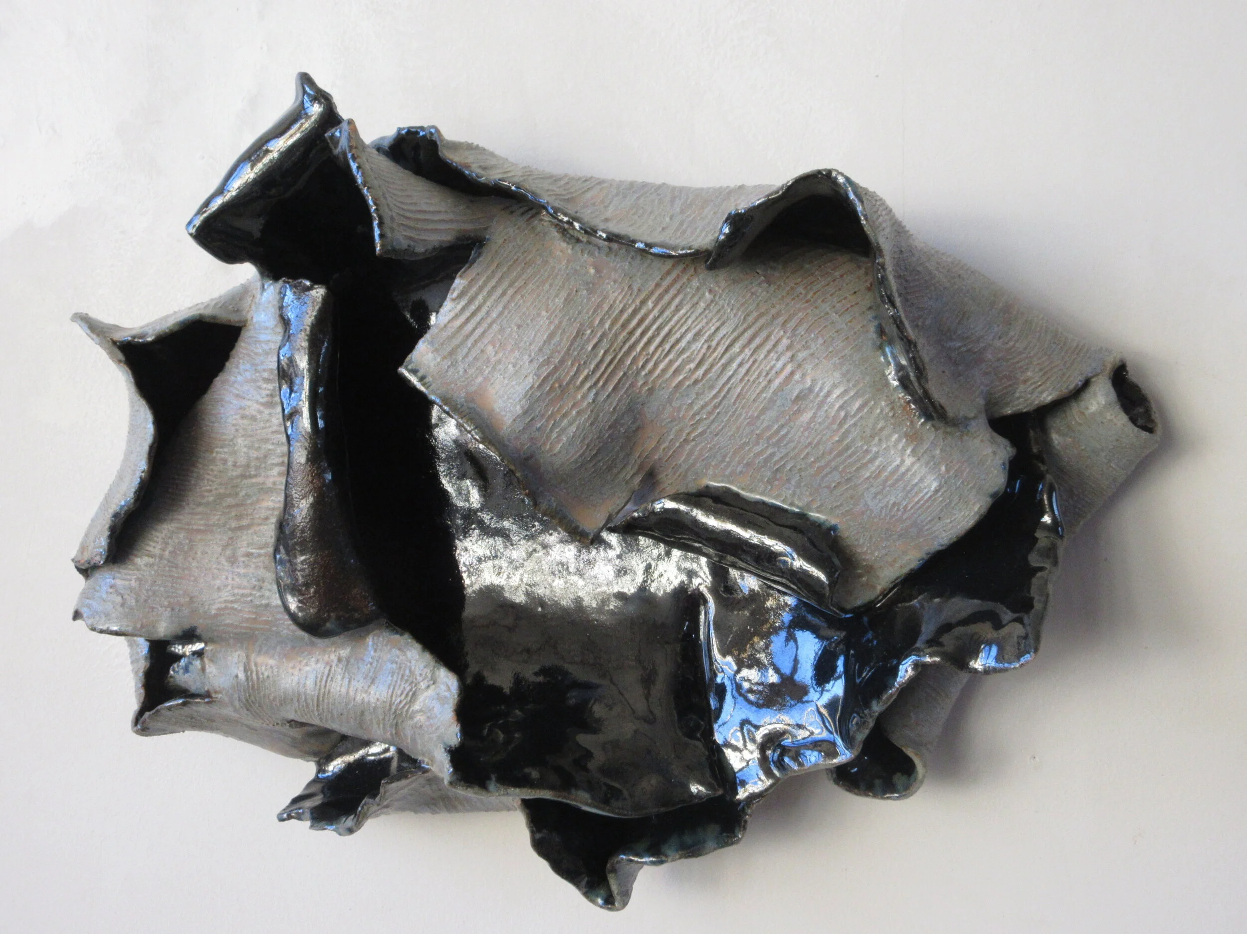 Ceramic Fungi And Bark Sculpture Naomi Teppich