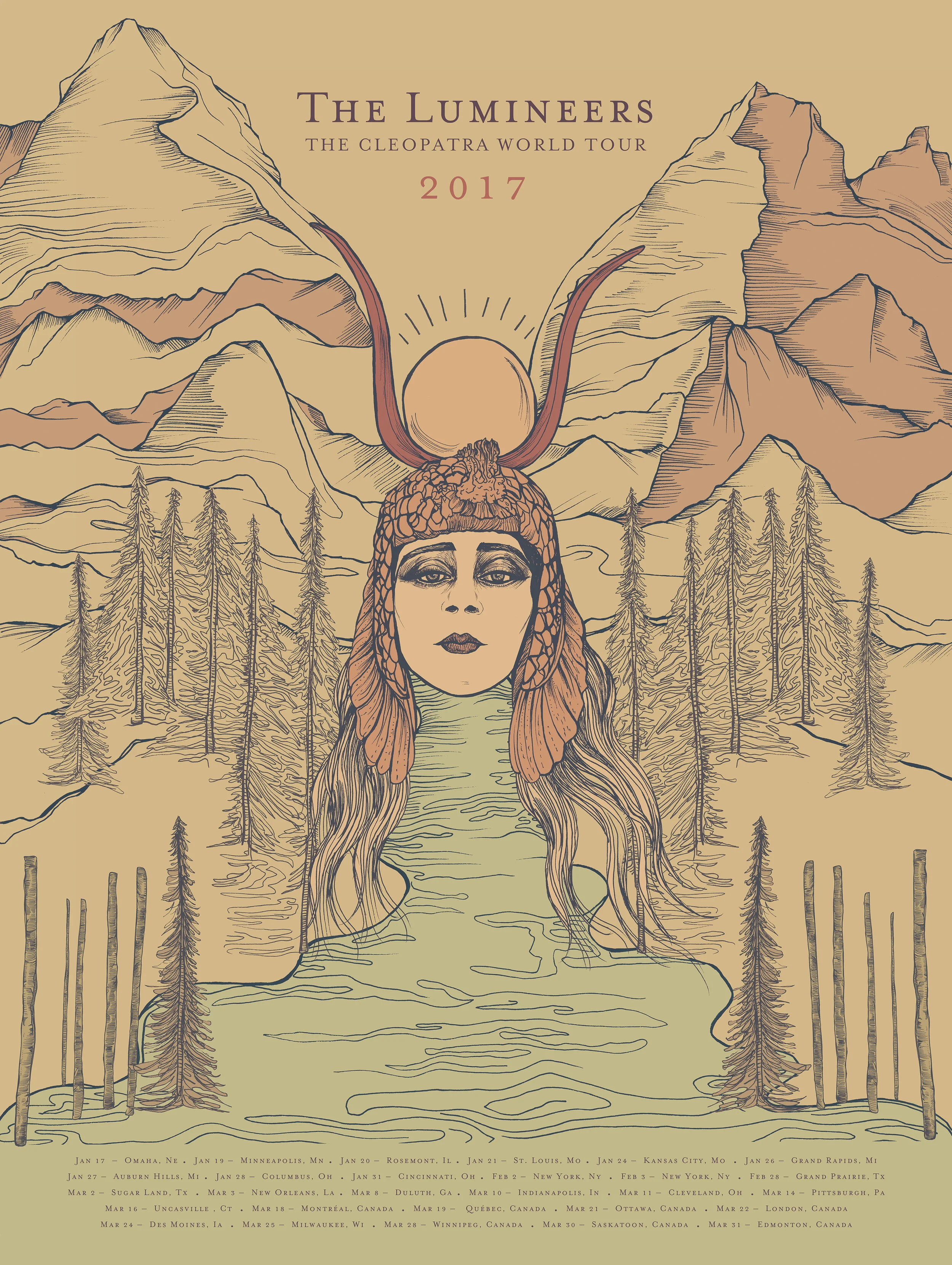 Cleopatra World Tour Lithograph