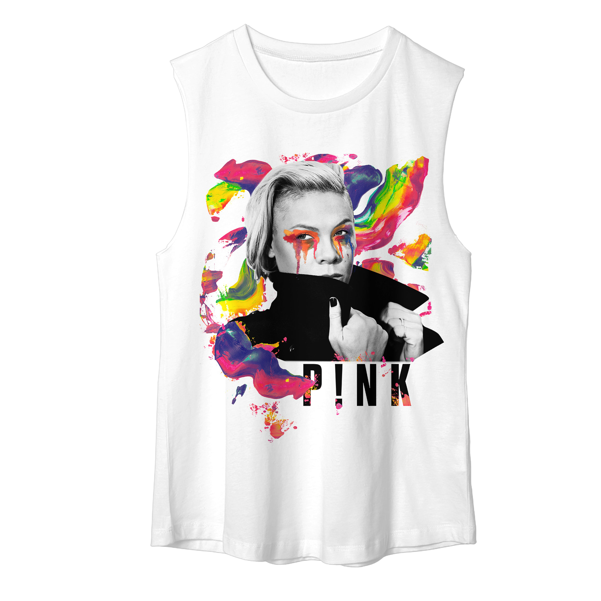 Mixed Media Muscle Tank