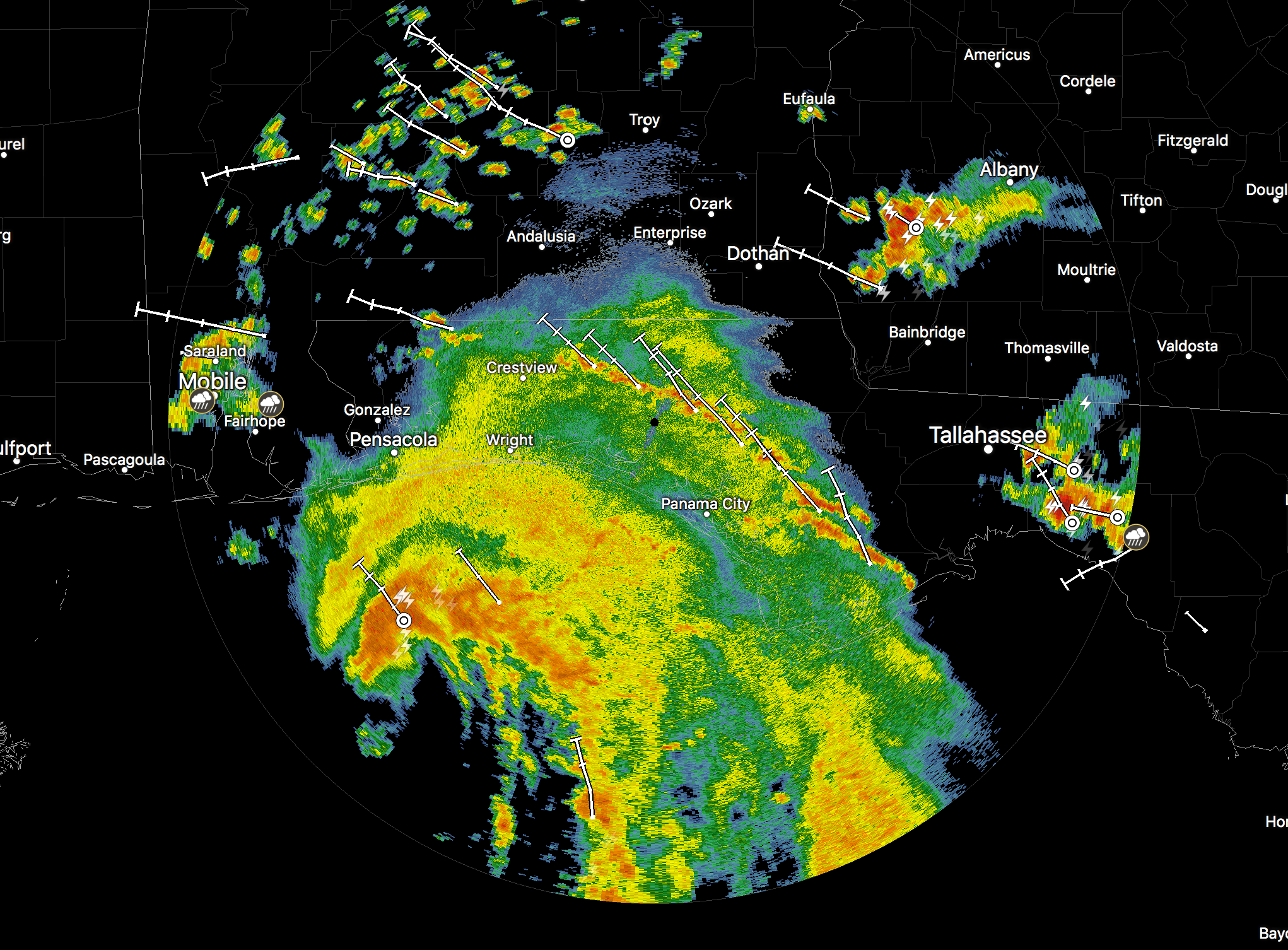 Radar Image at 4:05pm Sept 4, 2018