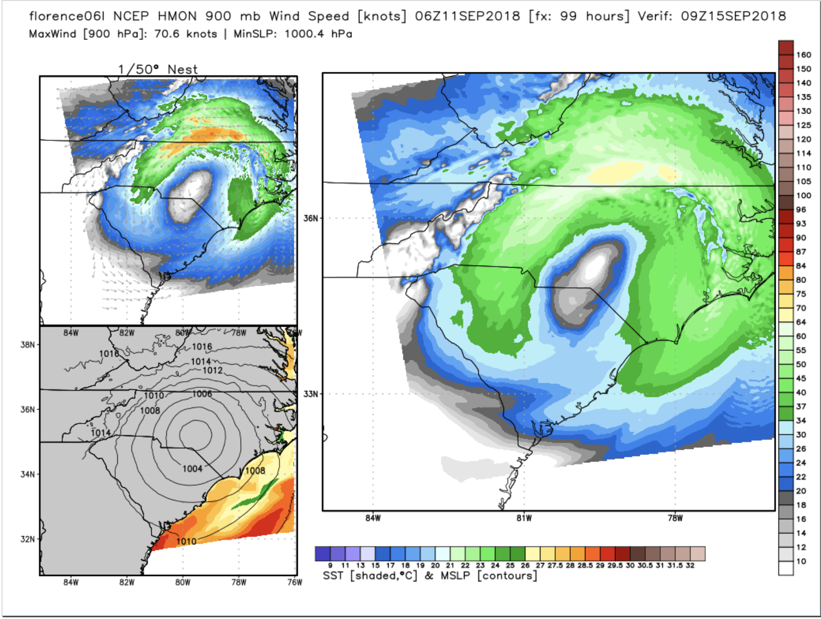 12z HMON Tuesday Wind Field For Saturday Morning