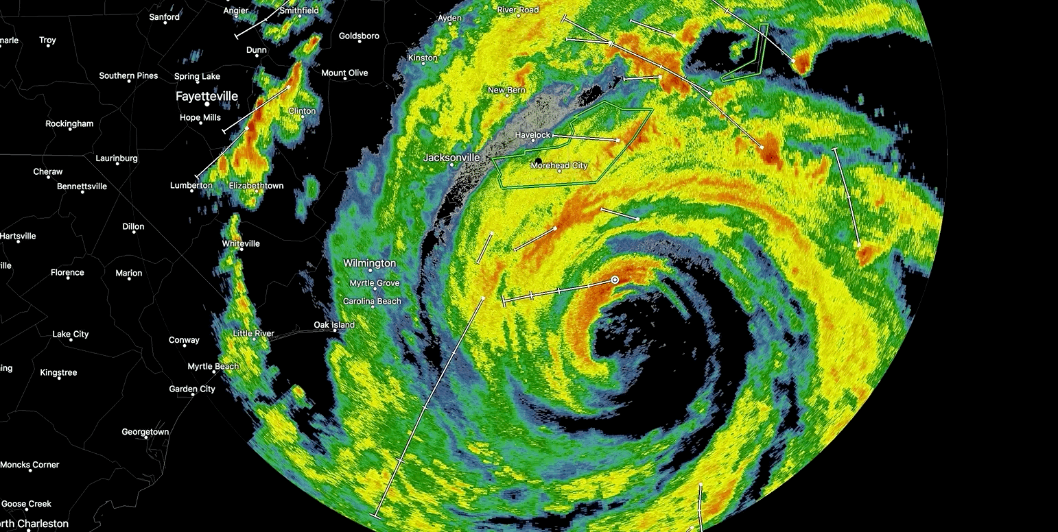 Hurricane Florence As It Approaches NC Coast