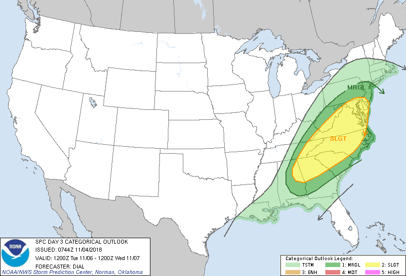 Severe Weather Possible Monday And Tuesday Around WNC