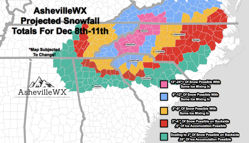 AshevilleWXProjectedSnowfallTotalsForDec8th-11thh2018CallMap.png