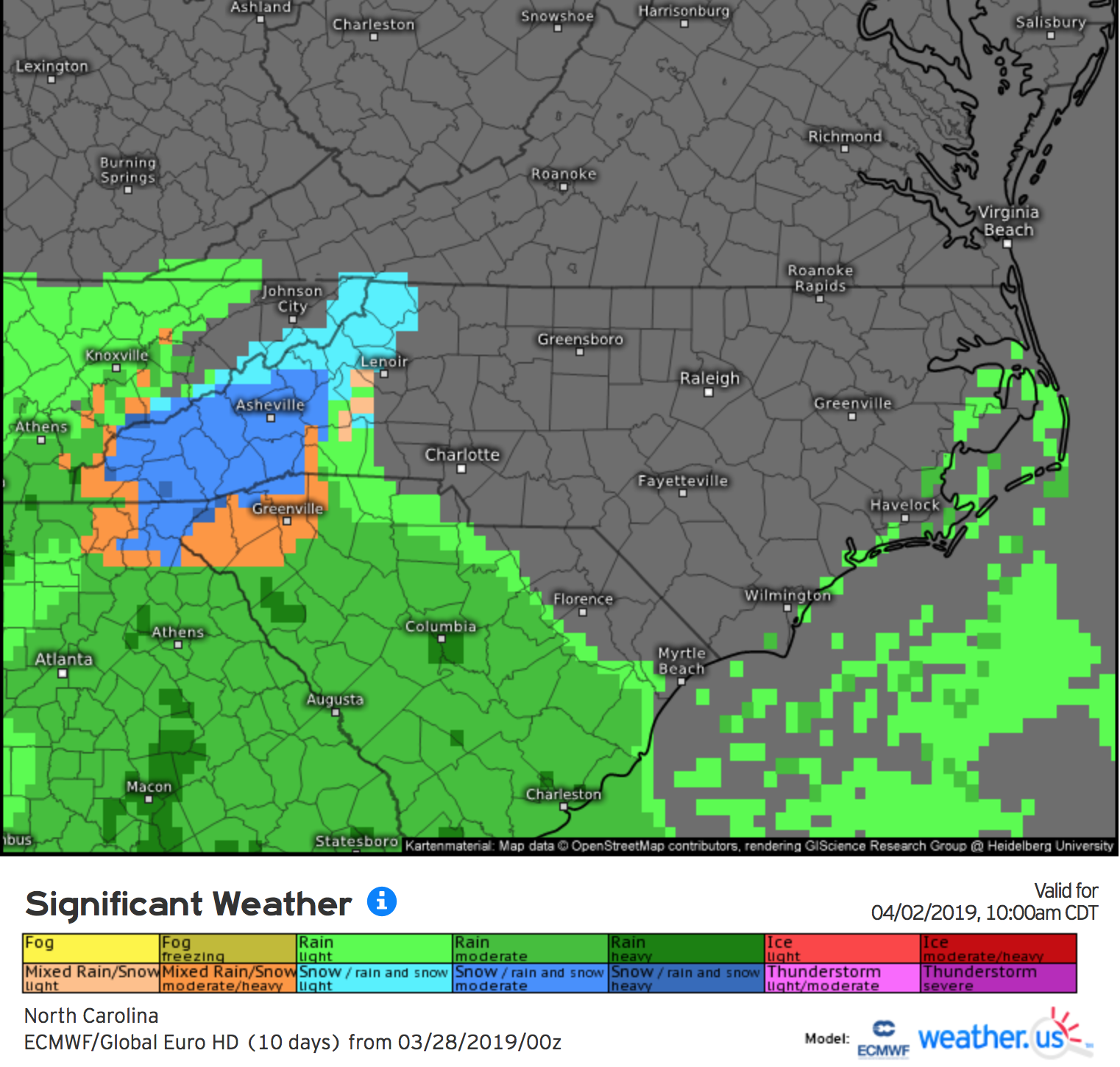 12z Euro courtesy of Weather.us