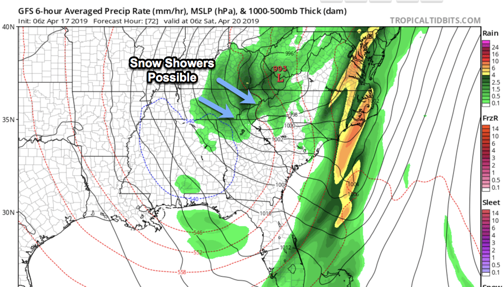 Strong System To Bring Heavy Rain, Then Snow Showers This Weekend For WNC