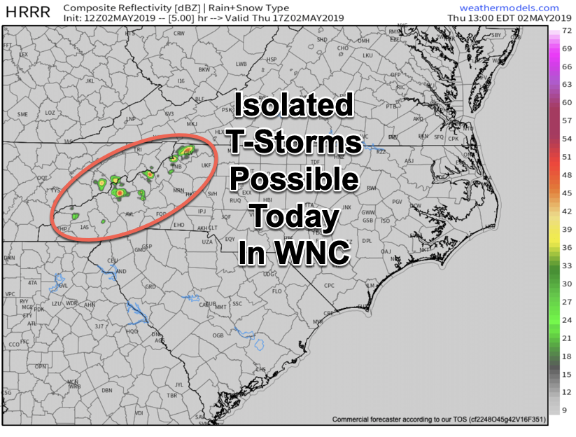 Thunderstorms Return To The Forecast For WNC Over The Next Several Days
