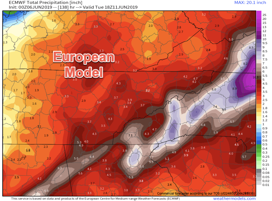 ECMWF Provided by Weathermodels.com