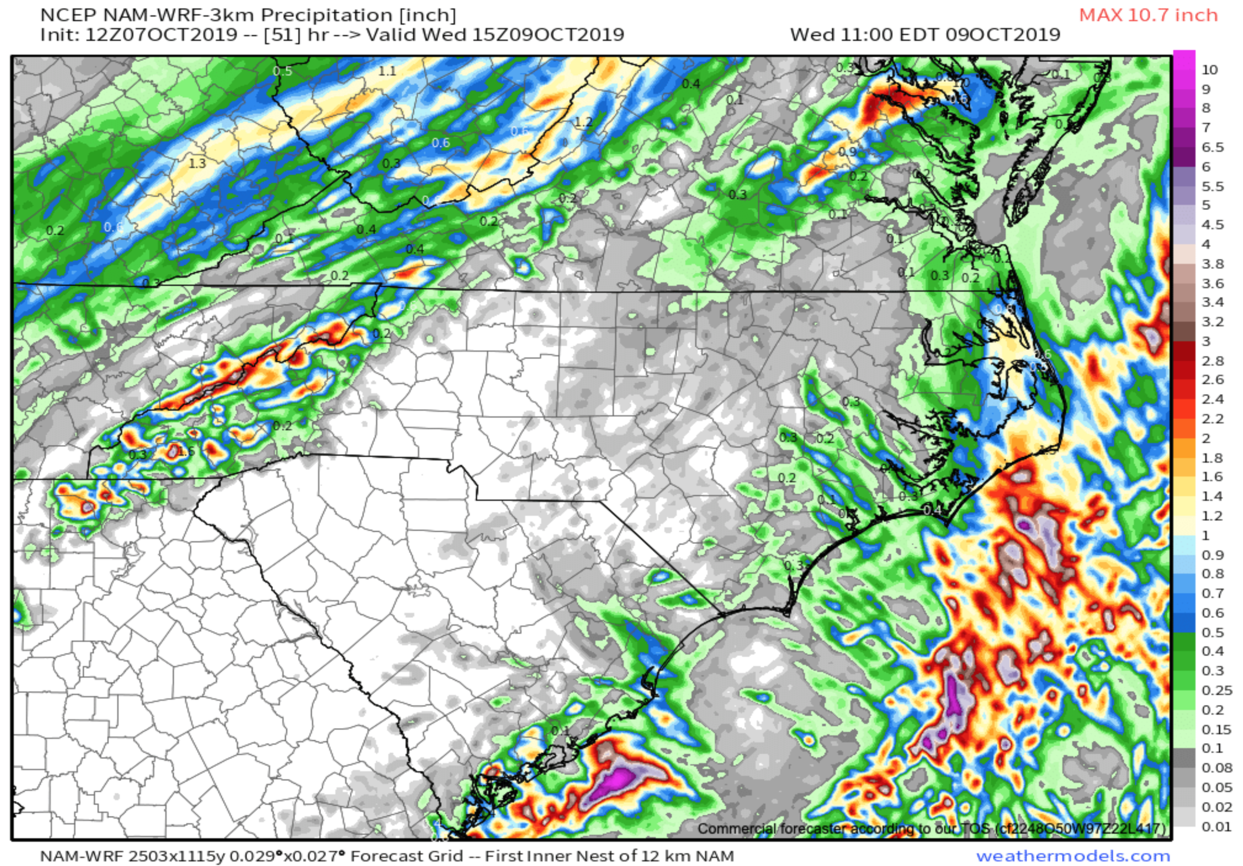Isolated Showers Likely Through Tuesday, Some Could Be Heavy