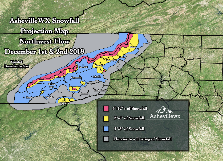 Snow Showers Move Into WNC Tonight, Accumulation Likely Even In Valley Areas