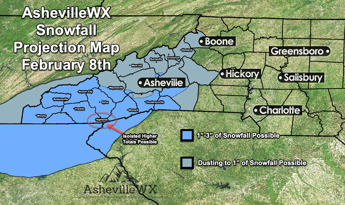 Accumulating Snowfall Possible For Many In WNC As Saturday Progresses
