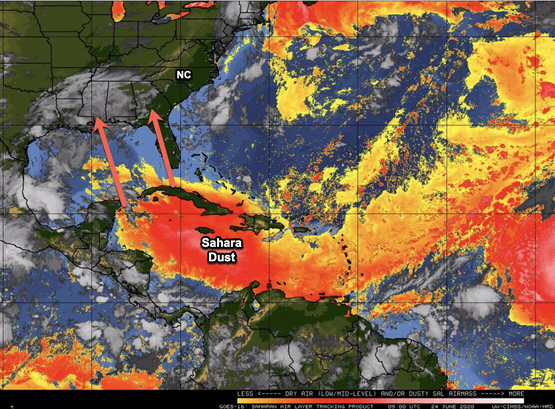 Saharan Air Layer Set To Affect NC This Weekend