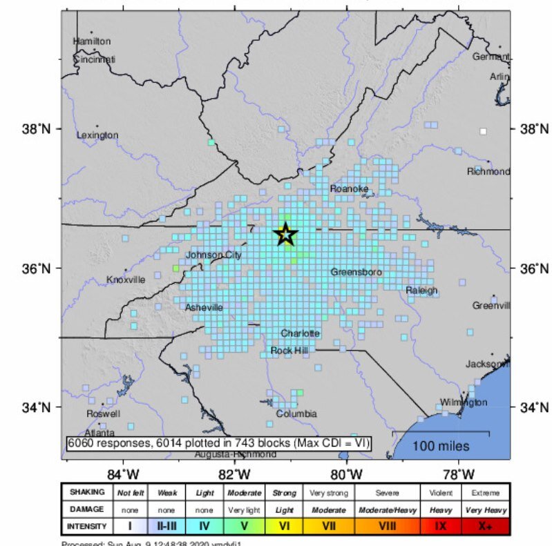 Earthquake felt in and around Canton