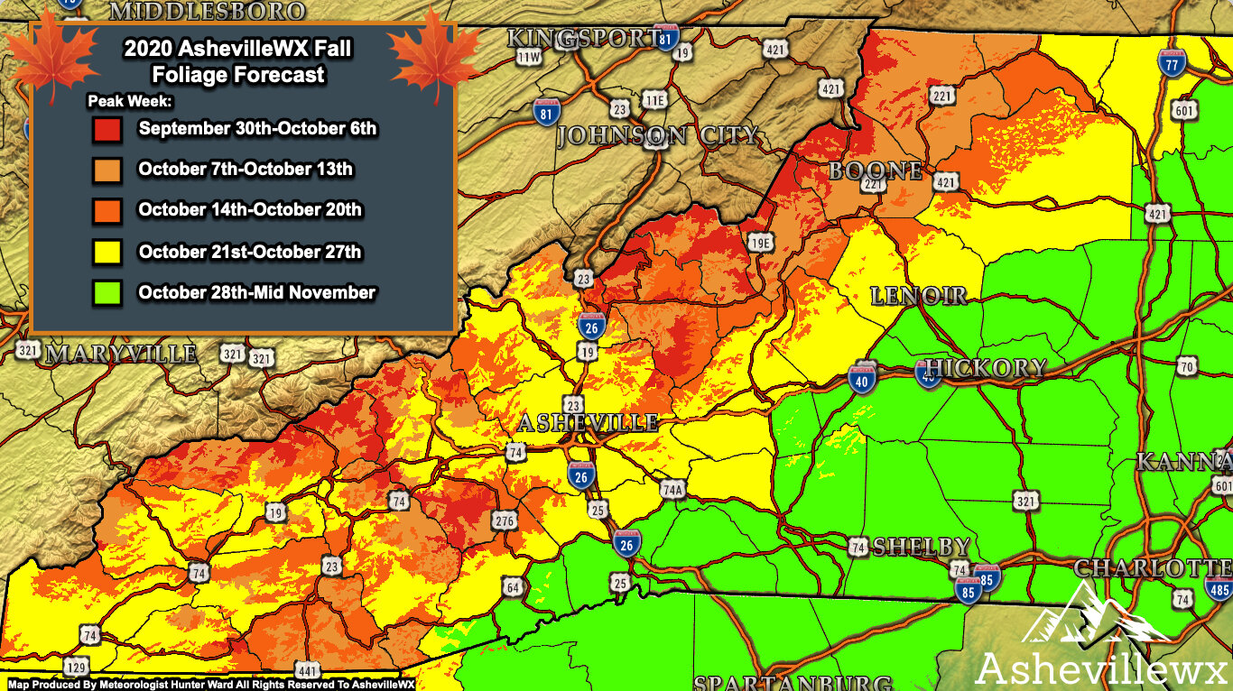 2020 AshevilleWX Fall Color Forecast-Beautiful Leaf Season In Store