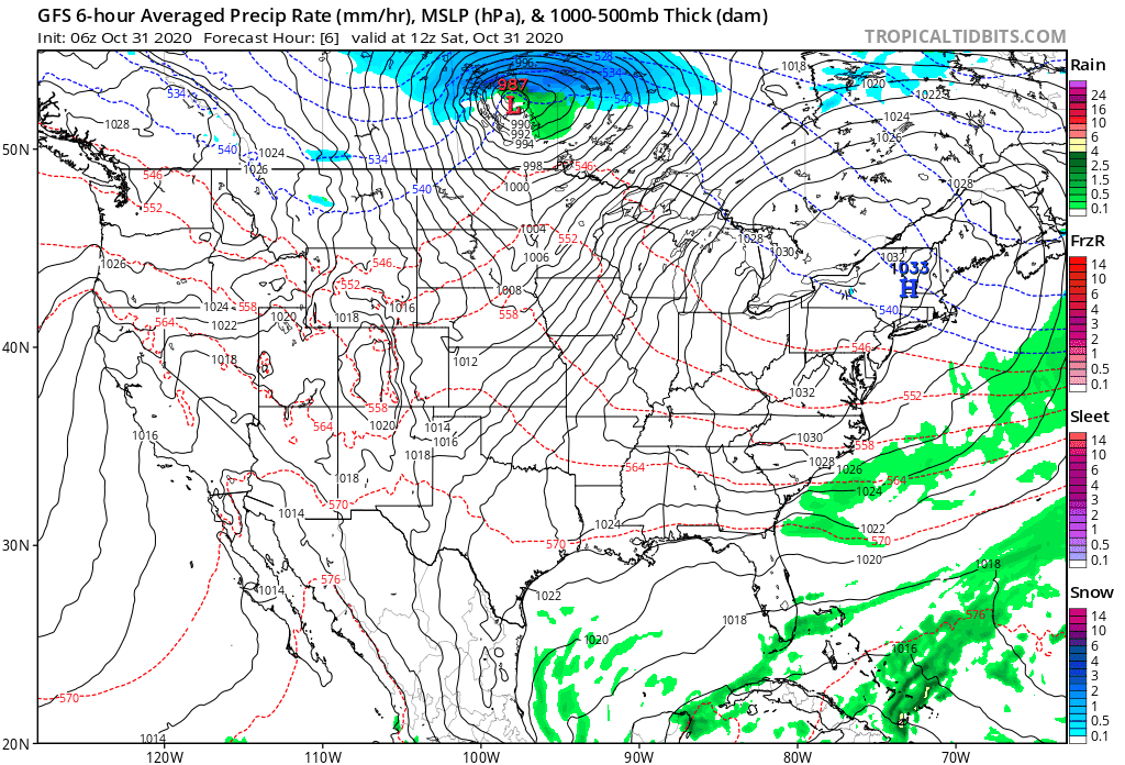 GFS Courtesy of Tropicaltidbits.com