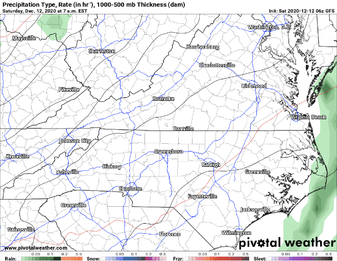 GFS Precipitation Depiction Courtesy of Pivotalweather.com