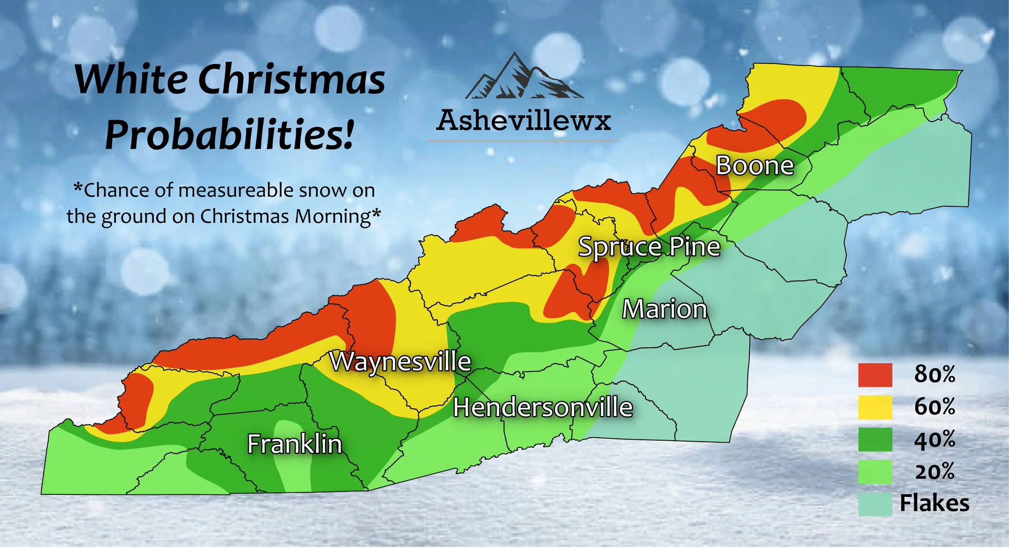 Chances Increasing Around WNC For Many Wishing For A White Christmas 