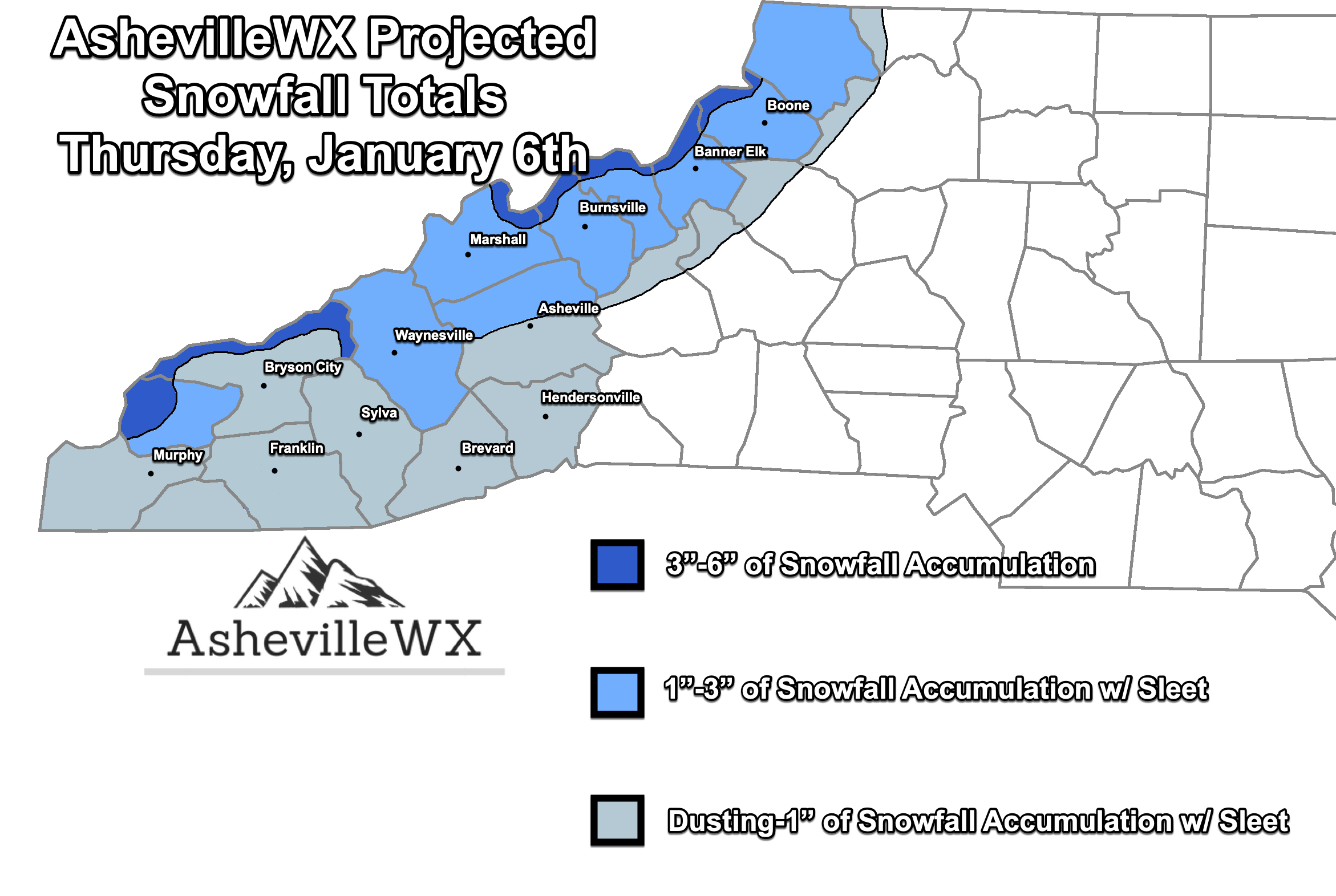Snowfall Possible Tomorrow Around WNC, Accumulation Possible For Many