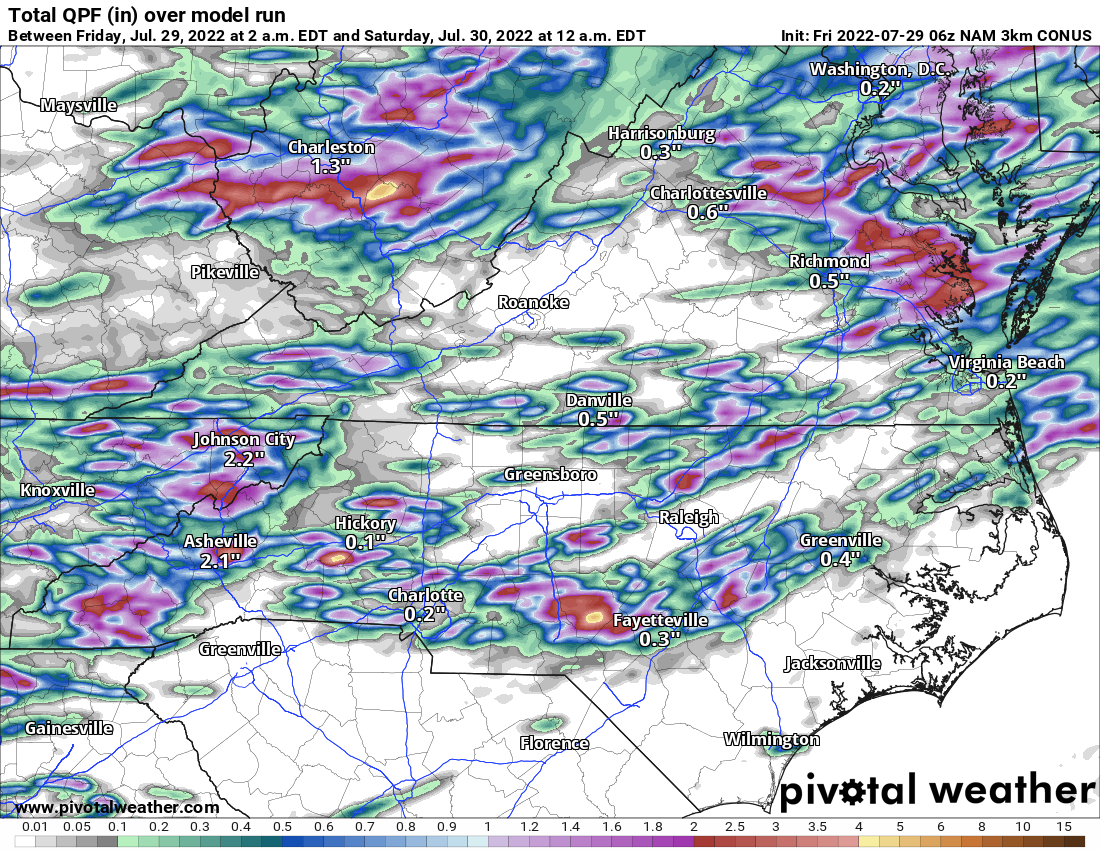 Flash Flooding Likely Today &amp; Tomorrow Around WNC As Heavy Rain Moves In
