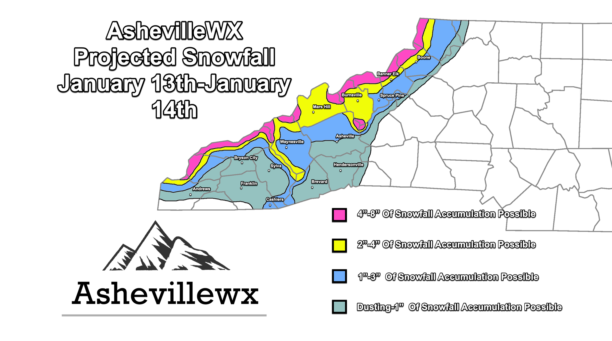 Accumulating Snowfall Likely For Many Around WNC Friday & Into Saturday
