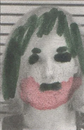 The pathos of misfortune. Local arrest sheet as coloring book. Local Clown (Possession, Expired Tag), 2016.