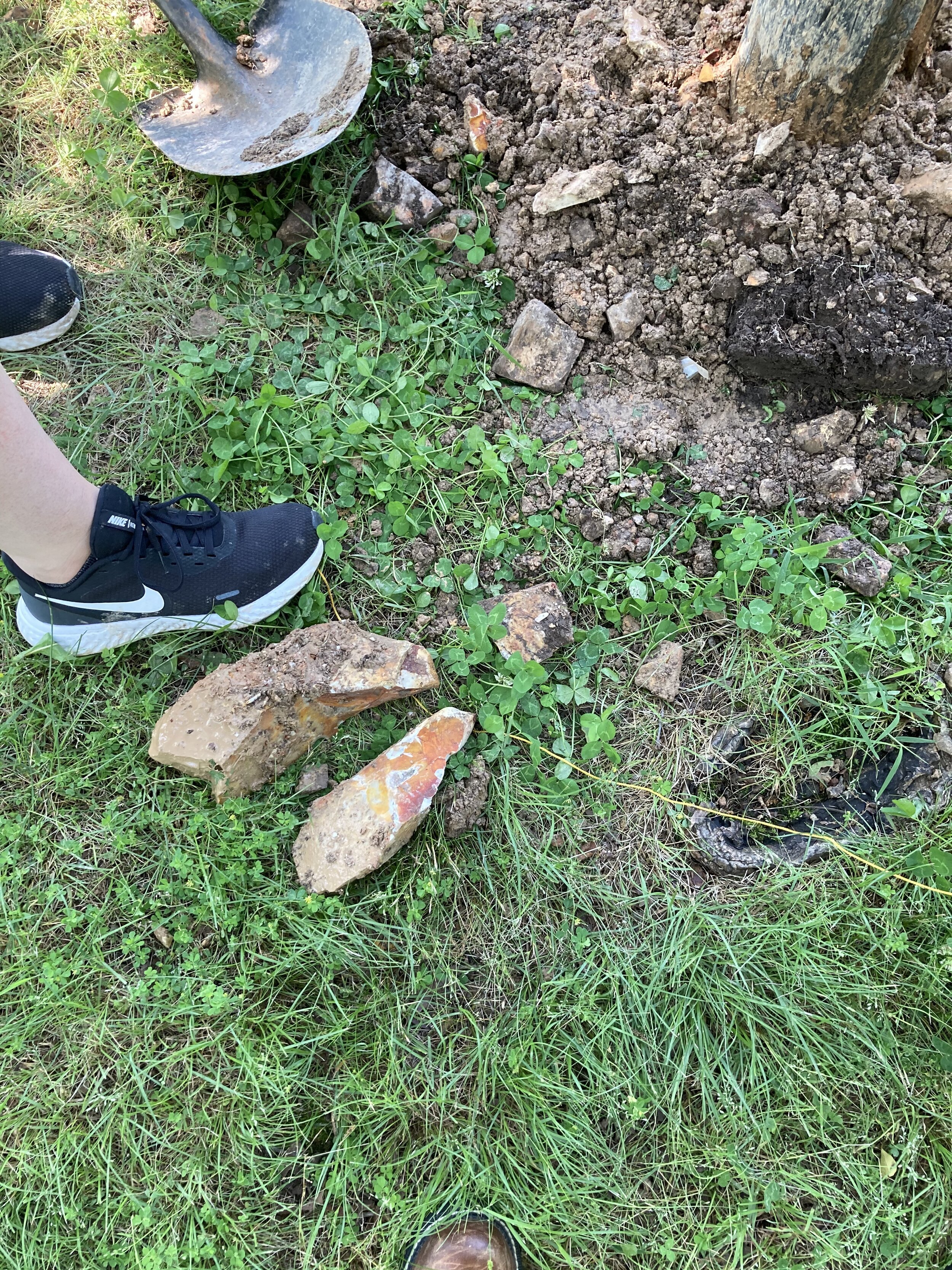 Prepwork: Post Hole Digging in Arkansas Rock