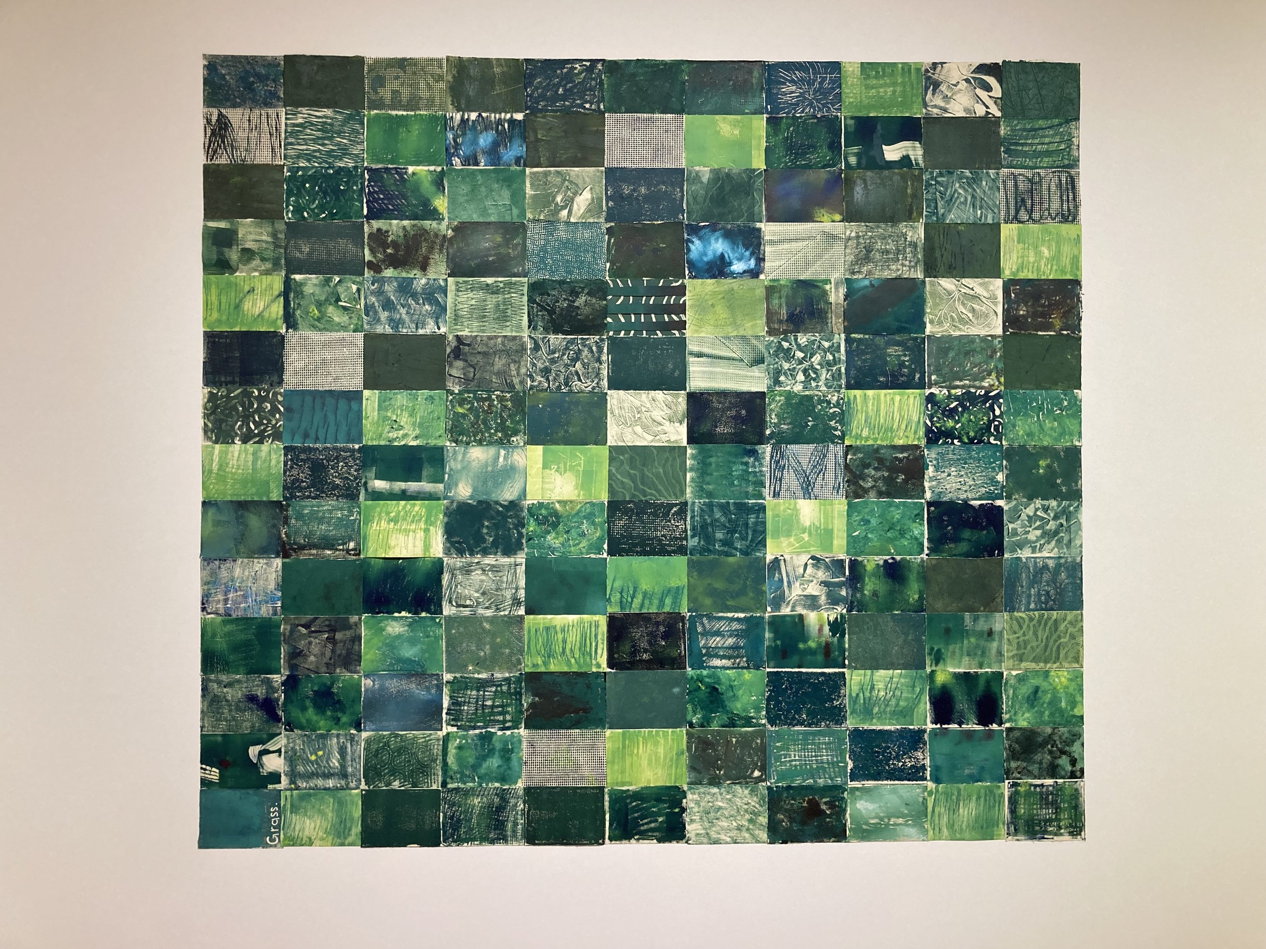 Pasture, mono prints by students in Leigh Ann Beavers's Print I class, W&L University, 2023