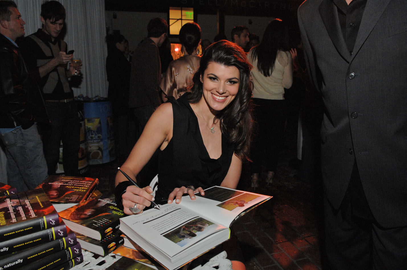  Signing books at the Stella McCartney store in Los Angeles. 