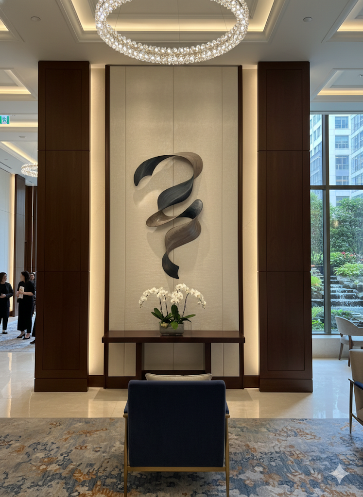 Abstract wave in four seasons