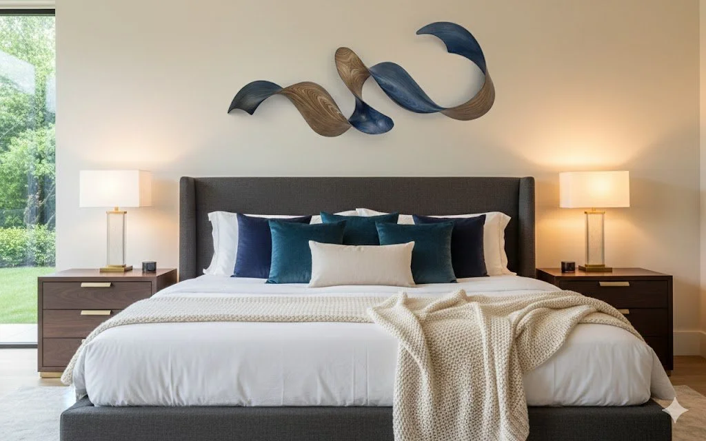 Abstract sculpture of a wave