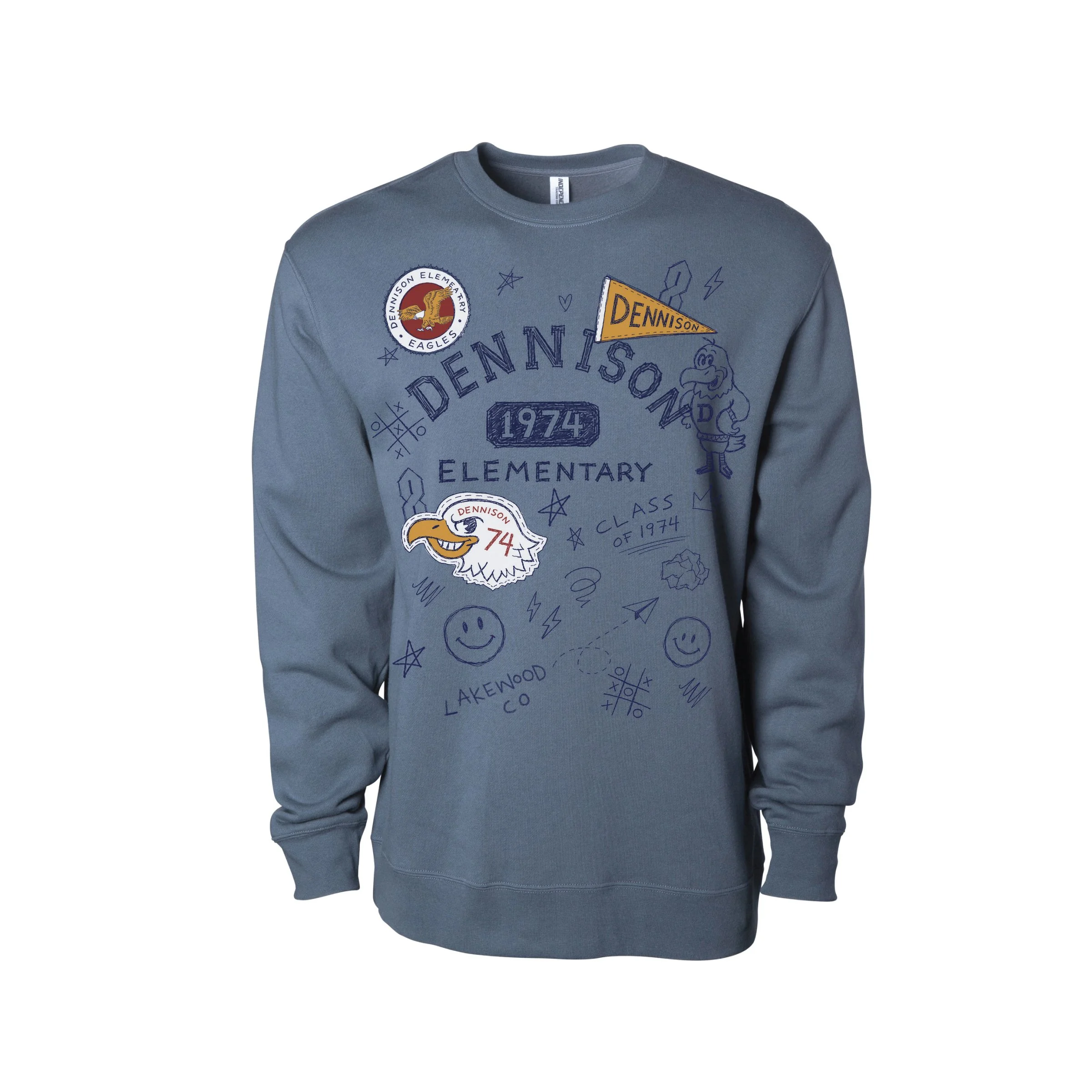 Youth Dennison Doodle Mid-weight Crewneck Fleece