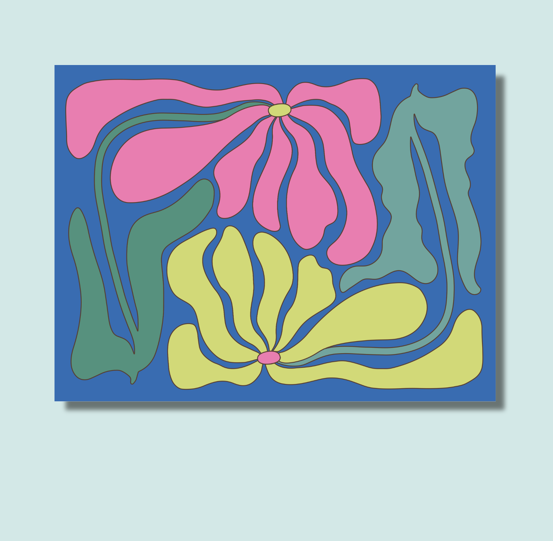 DOUBLE DAISY: Risograph Edition with Inner Peach
