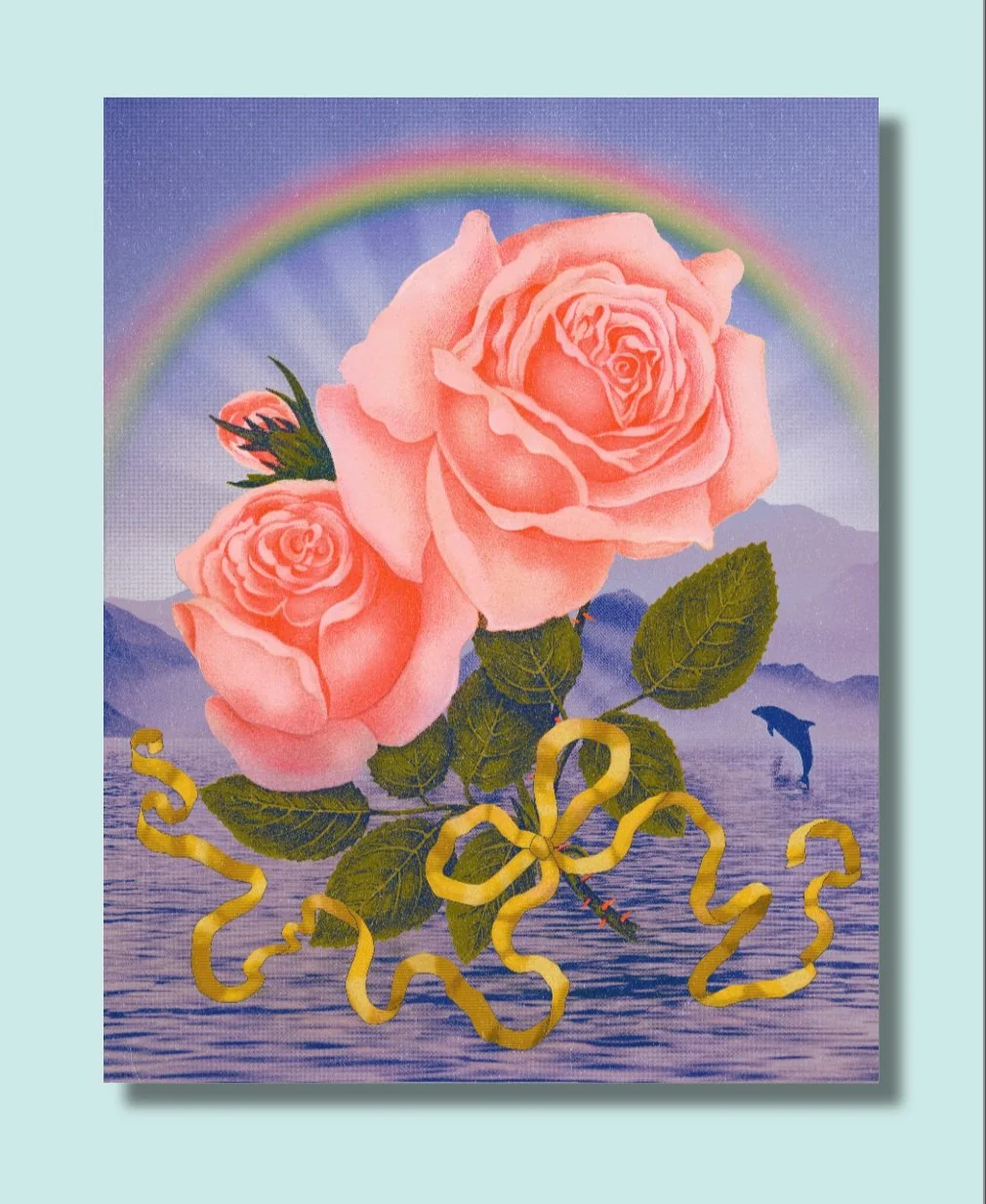 SWEET ROSE OF SOLITUDE: Risograph by Alaina Colleen