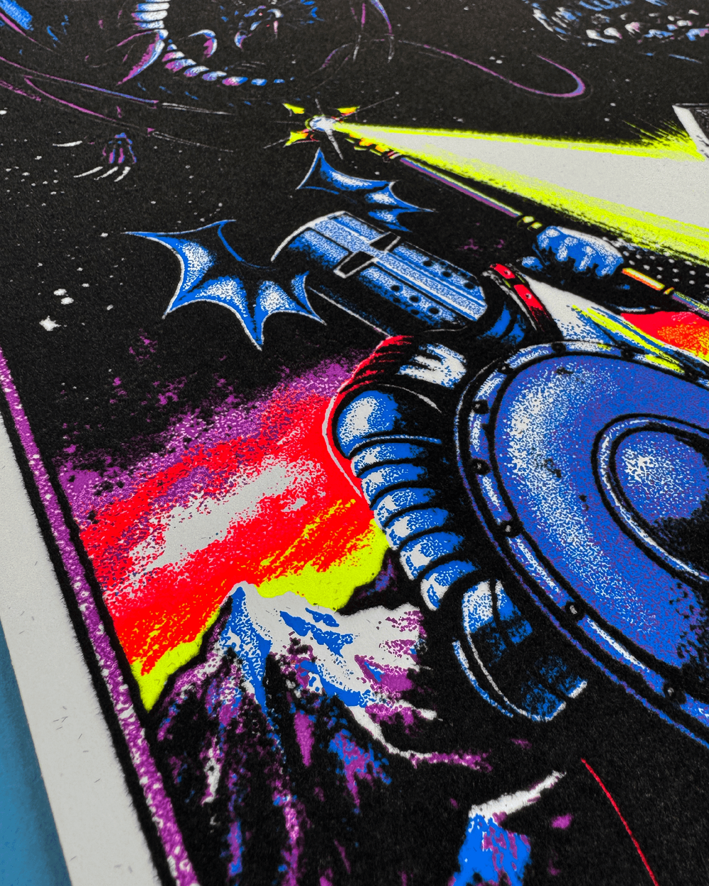 QUEST MASTER - Fuzzy Blacklight Poster by Josh Freydkis X Out of