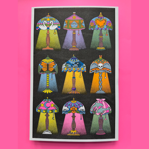 Tiffany Lamps : Risograph by Renographics | ODDITIES PRINTS