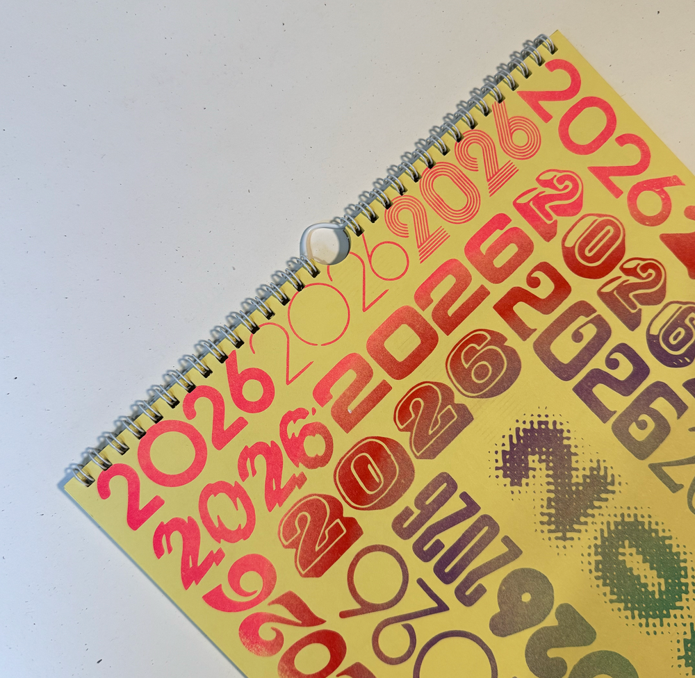 2026 Risograph Calendar - 10% OFF ON SALE - BIG FULL FLIP - By