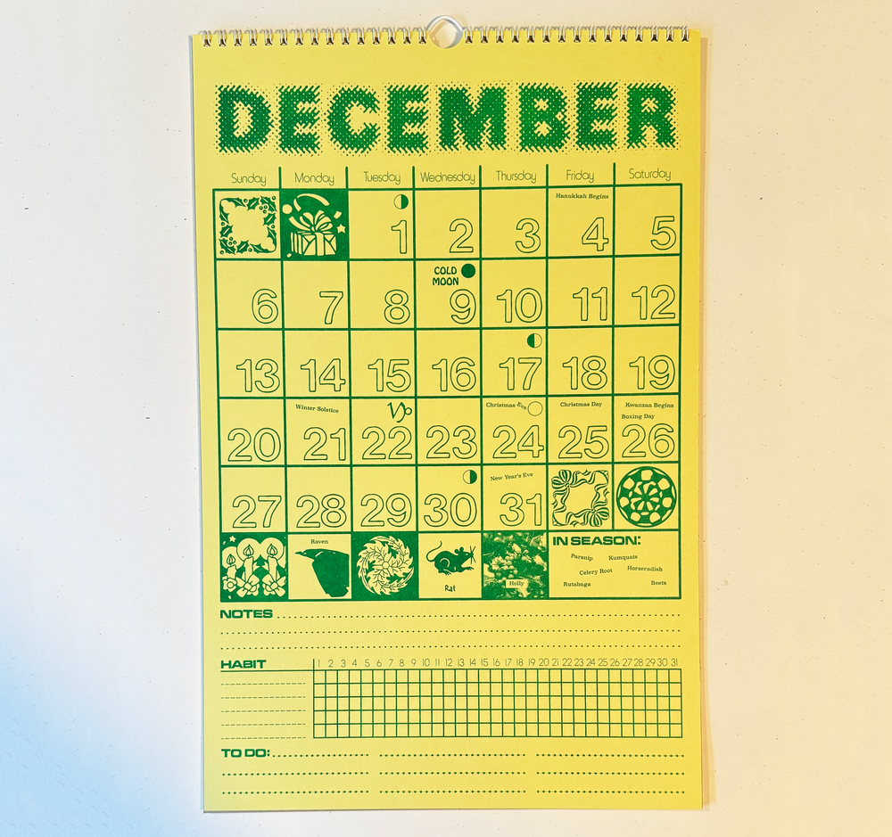 カレンダー・スケジュール opnner Risograph Calendar 2026 opnner Risograph Calendar 2026 | opnner