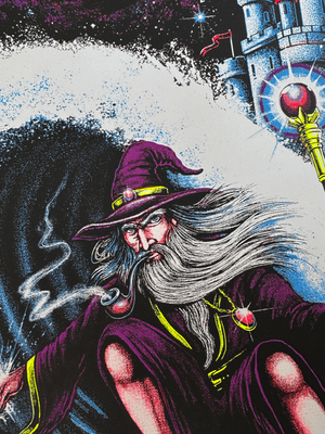 THE WIZARD'S TUBE - Silkscreen Blacklight Poster by Josh Freydkis