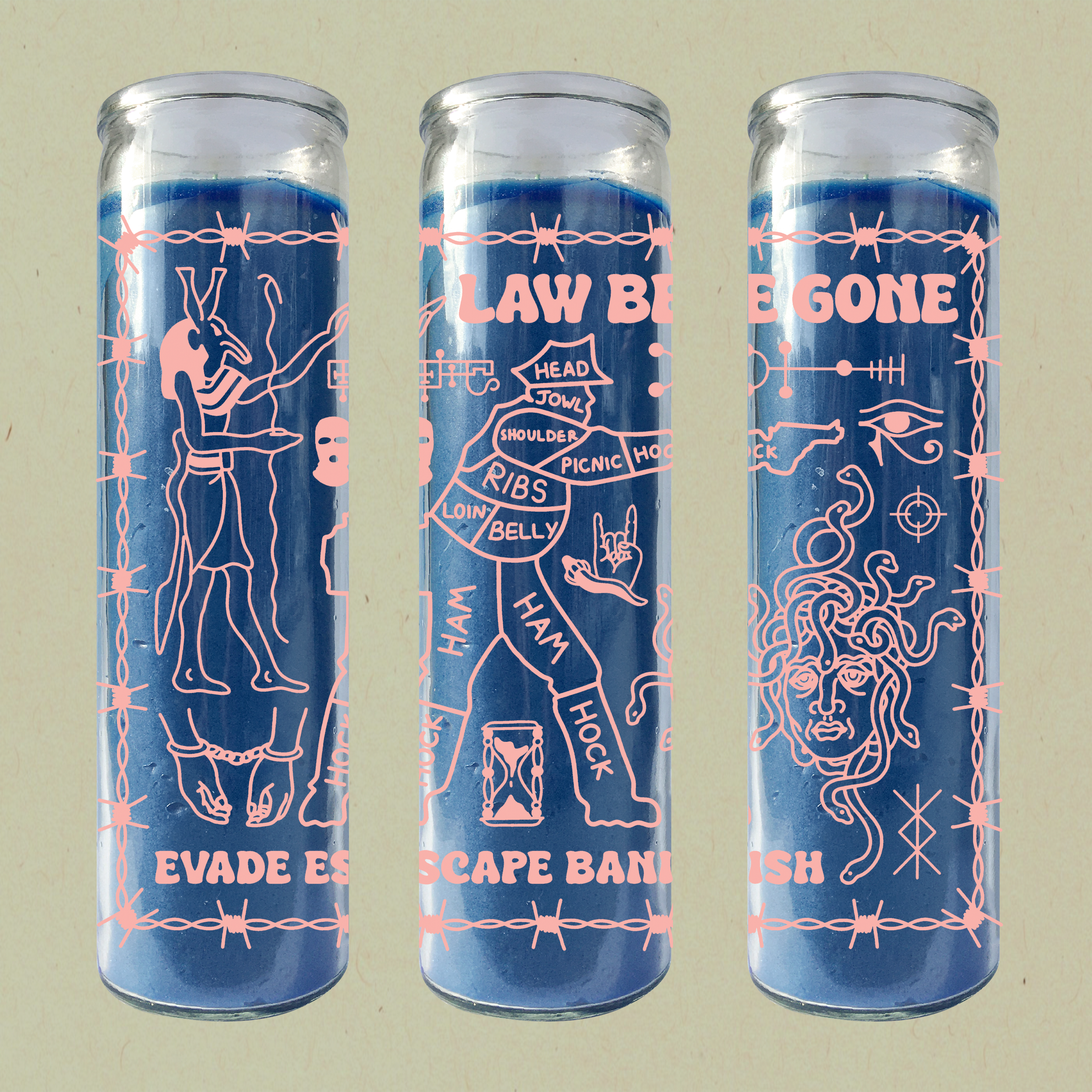 LAW BE GONE - 7-day Cult Candle by Darius Capelli