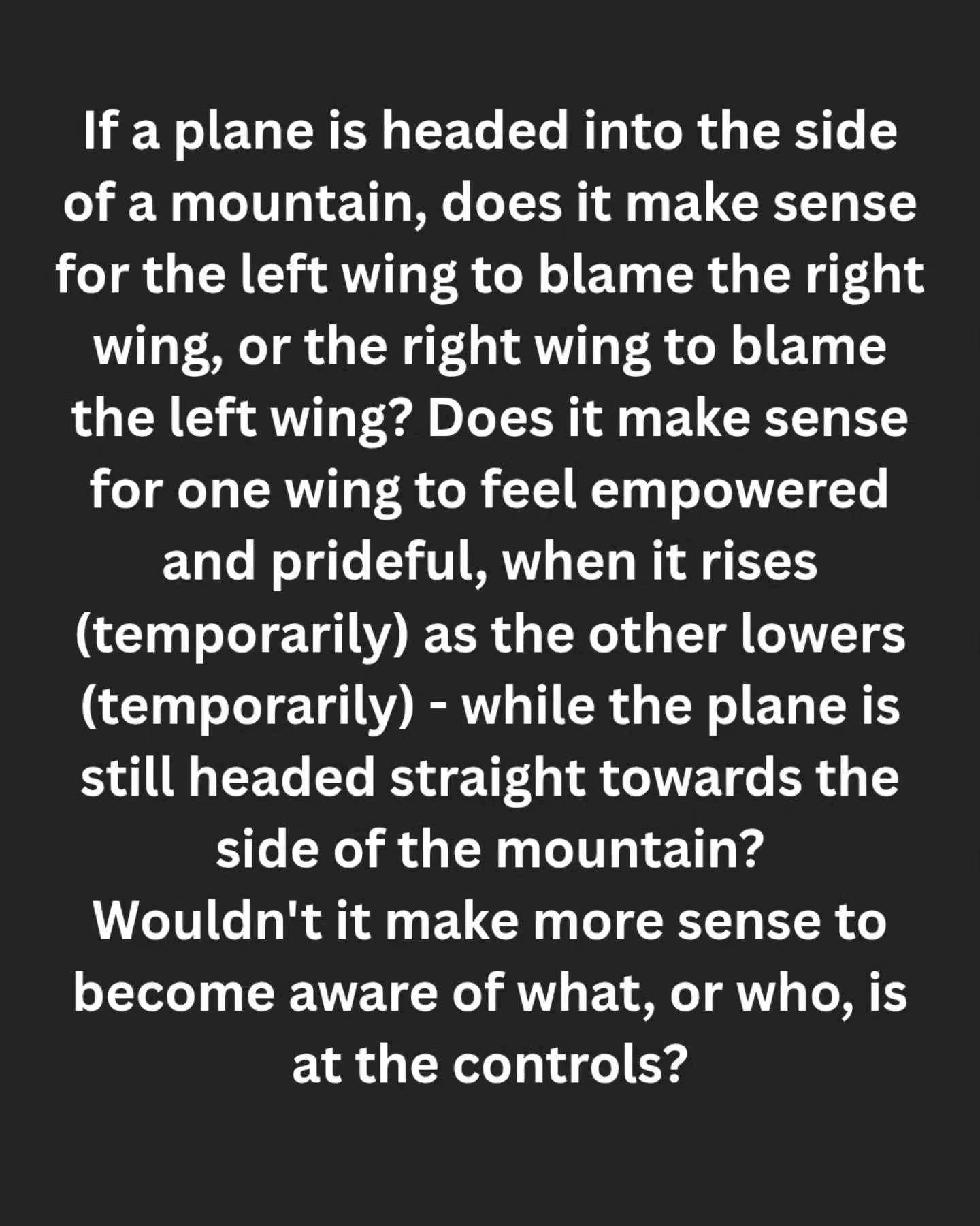 I think we all need to step back from within the fray, see the forest instead of being lost in the trees, so that we gain perspective and the ability to lead with compassion and prioritize what&rsquo;s most important. Instead of identifying with beli
