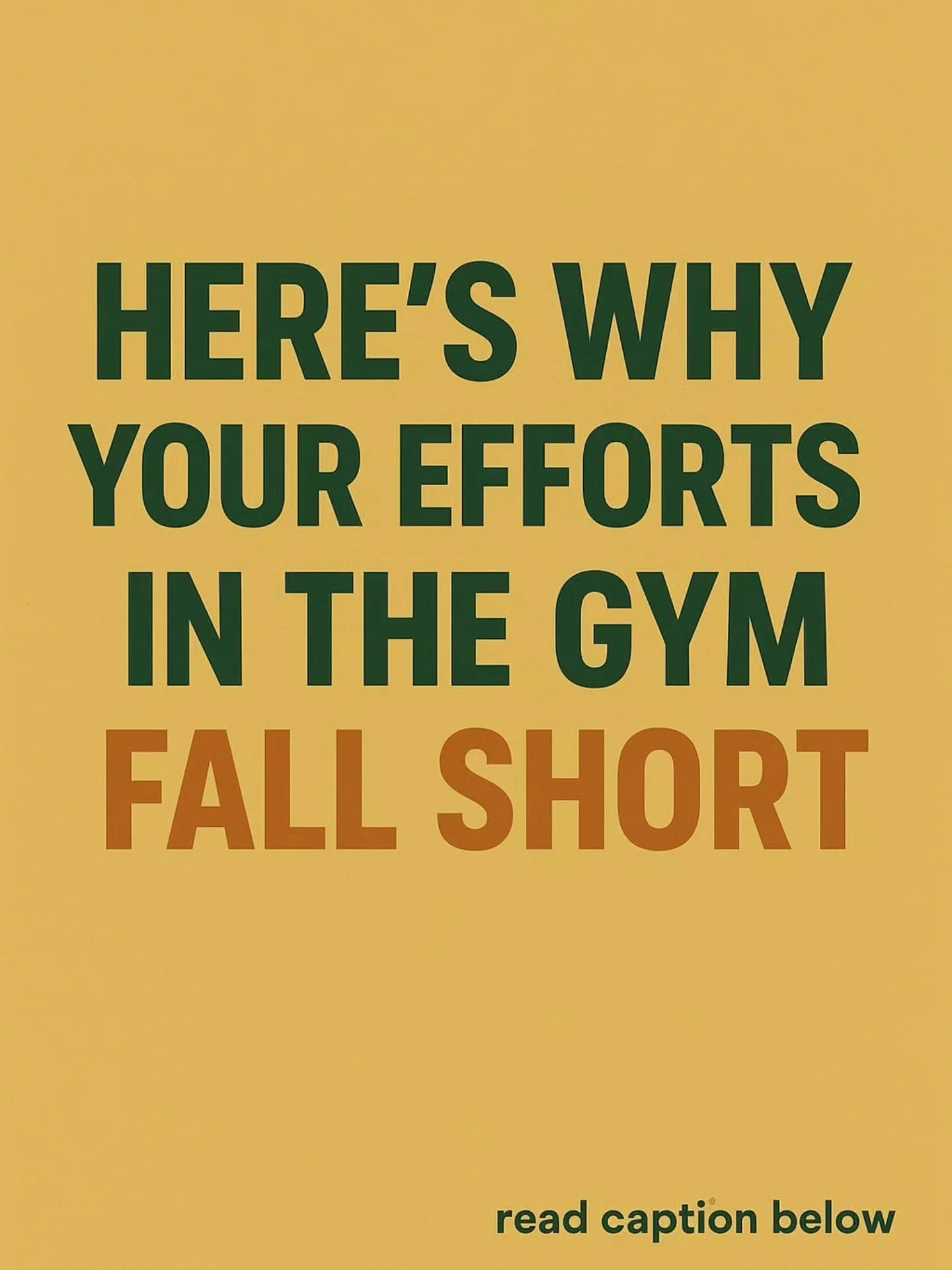 Most men hit the gym to look better. Build muscle. Drop some weight. Lean up. And most of us do it because we just wanna feel better. 

Yet, that effort falls short more often than not. And it&rsquo;s not because you&rsquo;re not grinding hard enough