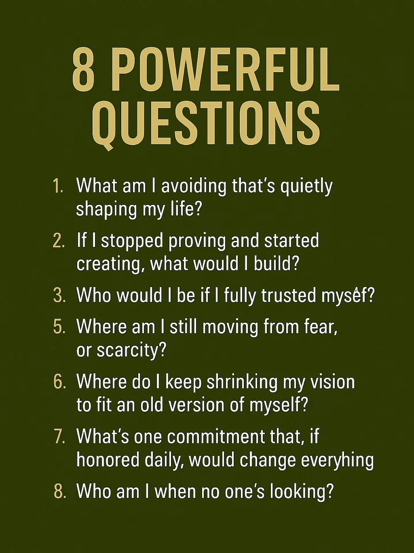 The questions we ask ourselves are everything. They literally direct where our focus goes, what we see as possible, and the answers we give ourselves.

What I love about supporting men - with Coaching, is that the most powerful tools I have as a coac